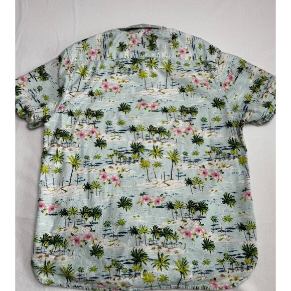 Denim & Flower Ricky Singh Shirt Mens XL Hawaiian Floral Short Sleeve - Picture 2 of 9